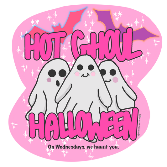 Hot Ghoul Halloween Sticker