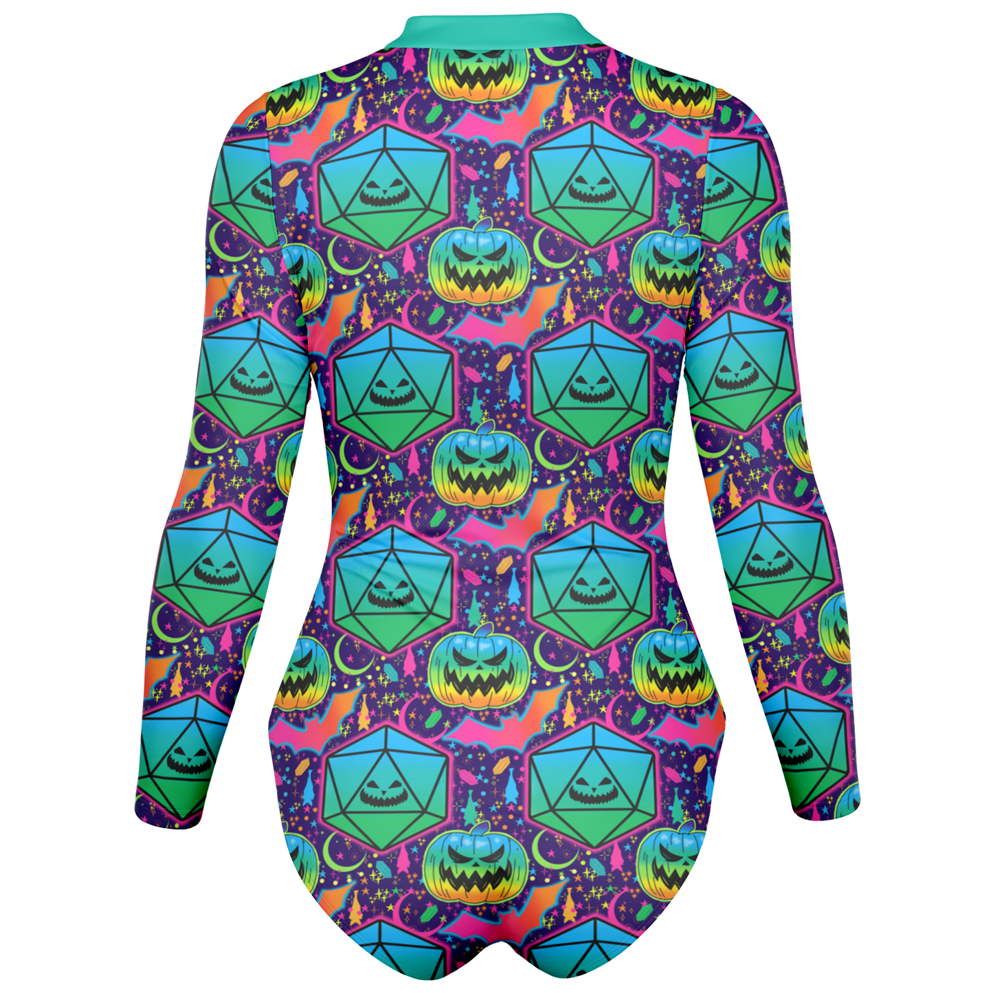 Pumpkins and Polyhedrals Bodysuit Long Sleeve