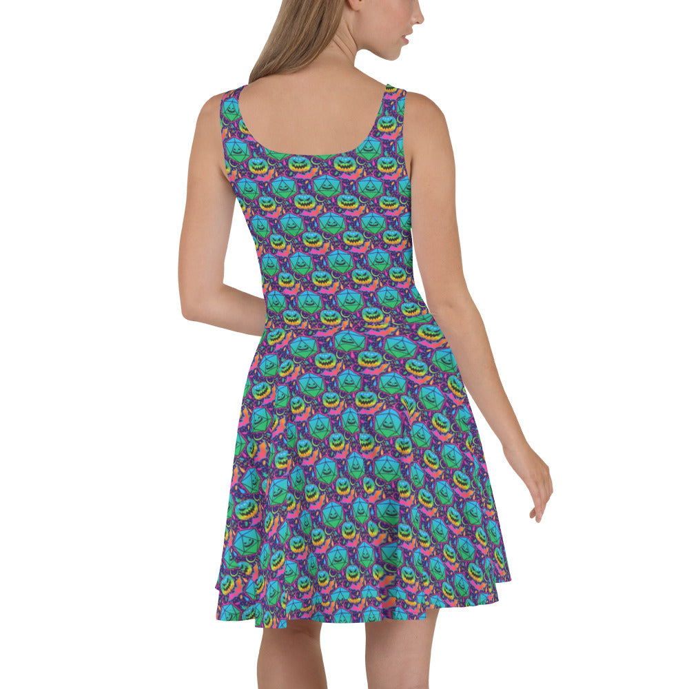 Pumpkins and Polyhedrals Skater Dress