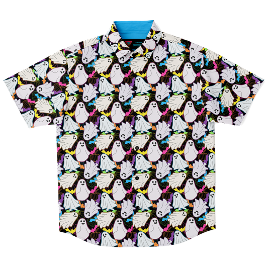 Silly Spectrals Short Sleeve Button Down Shirt