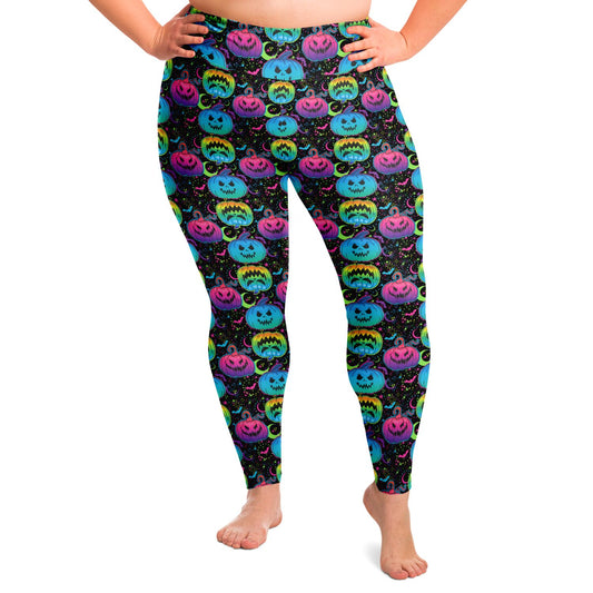 01-HC Petrifying Pumpkins Plus Size Legging