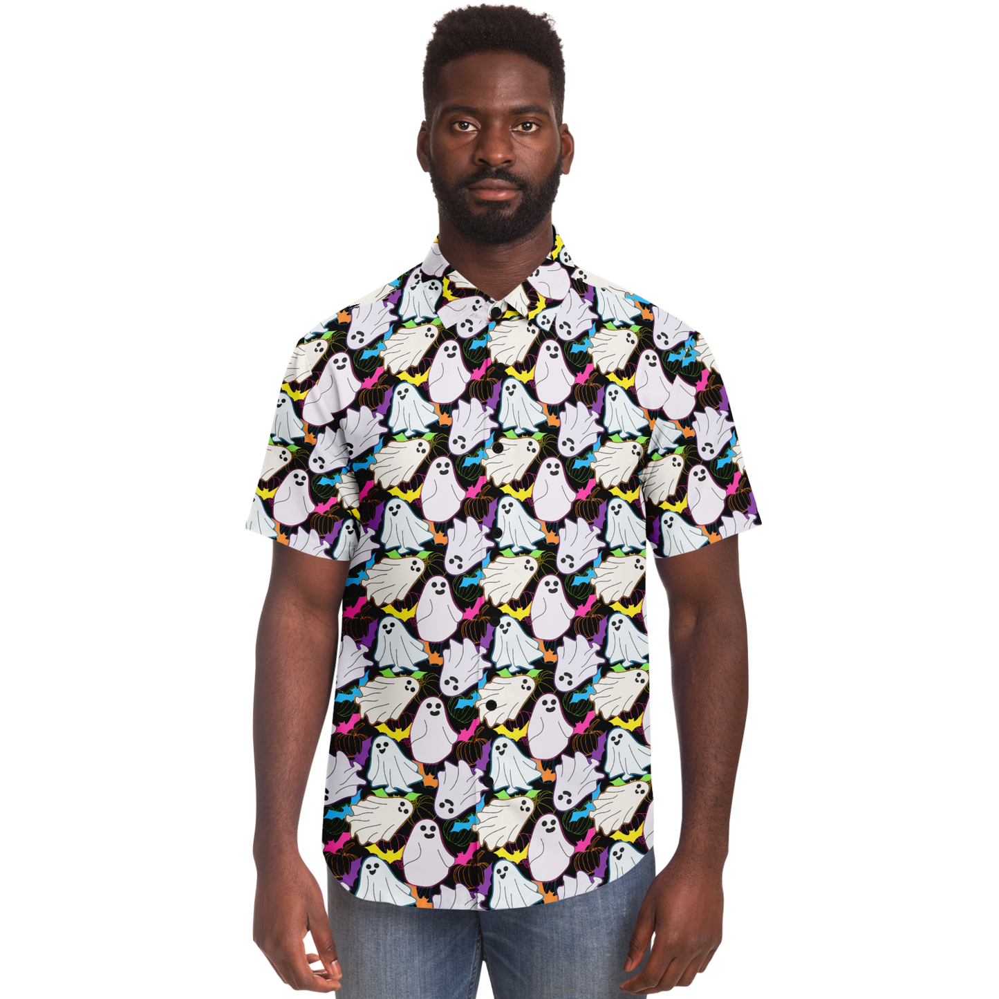 Silly Spectrals Short Sleeve Button Down Shirt