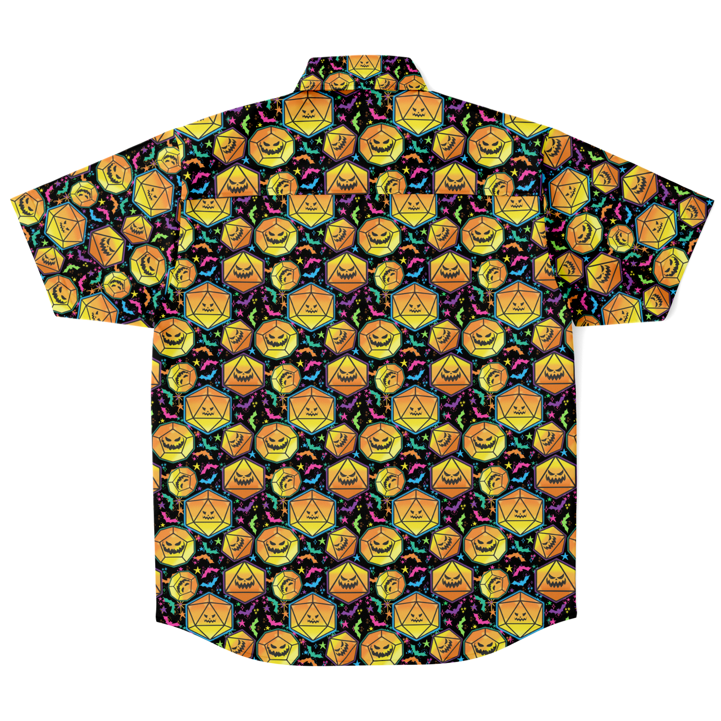 Pumpkin Dice Season Short Sleeve Button Down Shirt