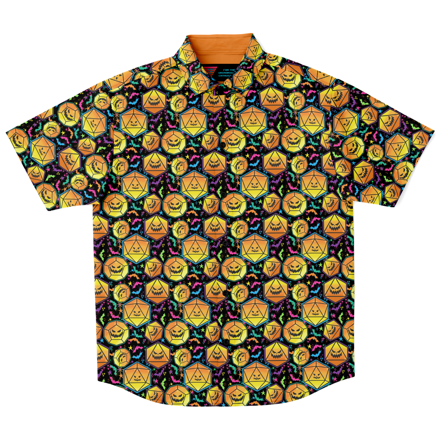 Pumpkin Dice Season Short Sleeve Button Down Shirt