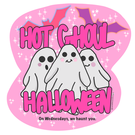 01-HC Hot Ghoul Halloween Sticker