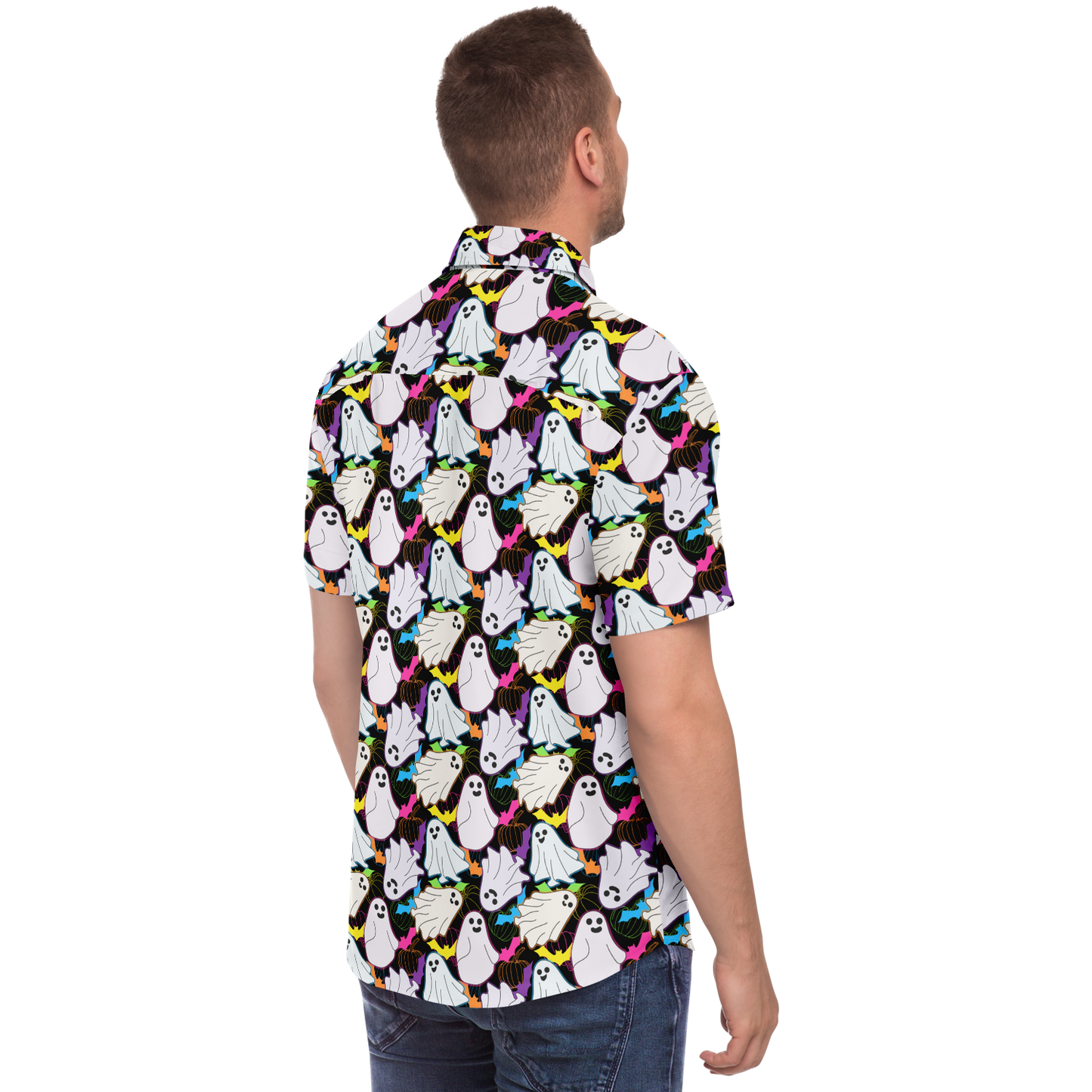 Silly Spectrals Short Sleeve Button Down Shirt