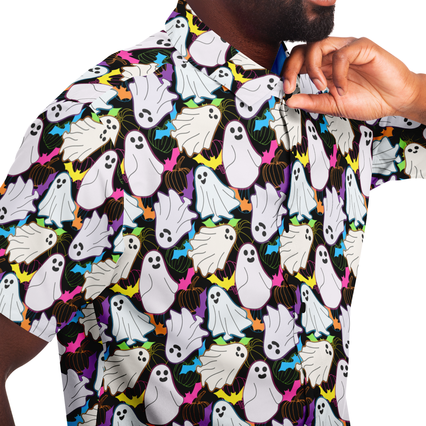 Silly Spectrals Short Sleeve Button Down Shirt