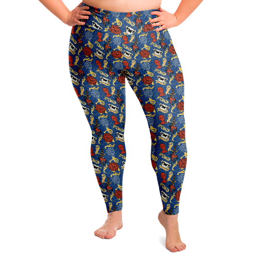 Dagger Happy Friend Plus Size Leggings