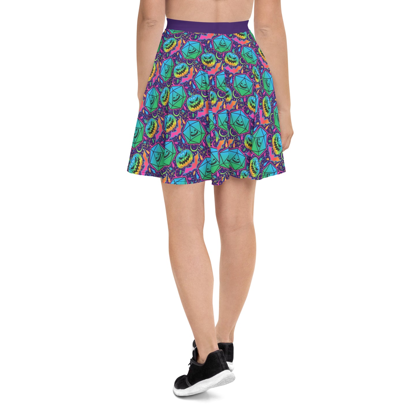 Pumpkins and Polyhedrals Skater Skirt