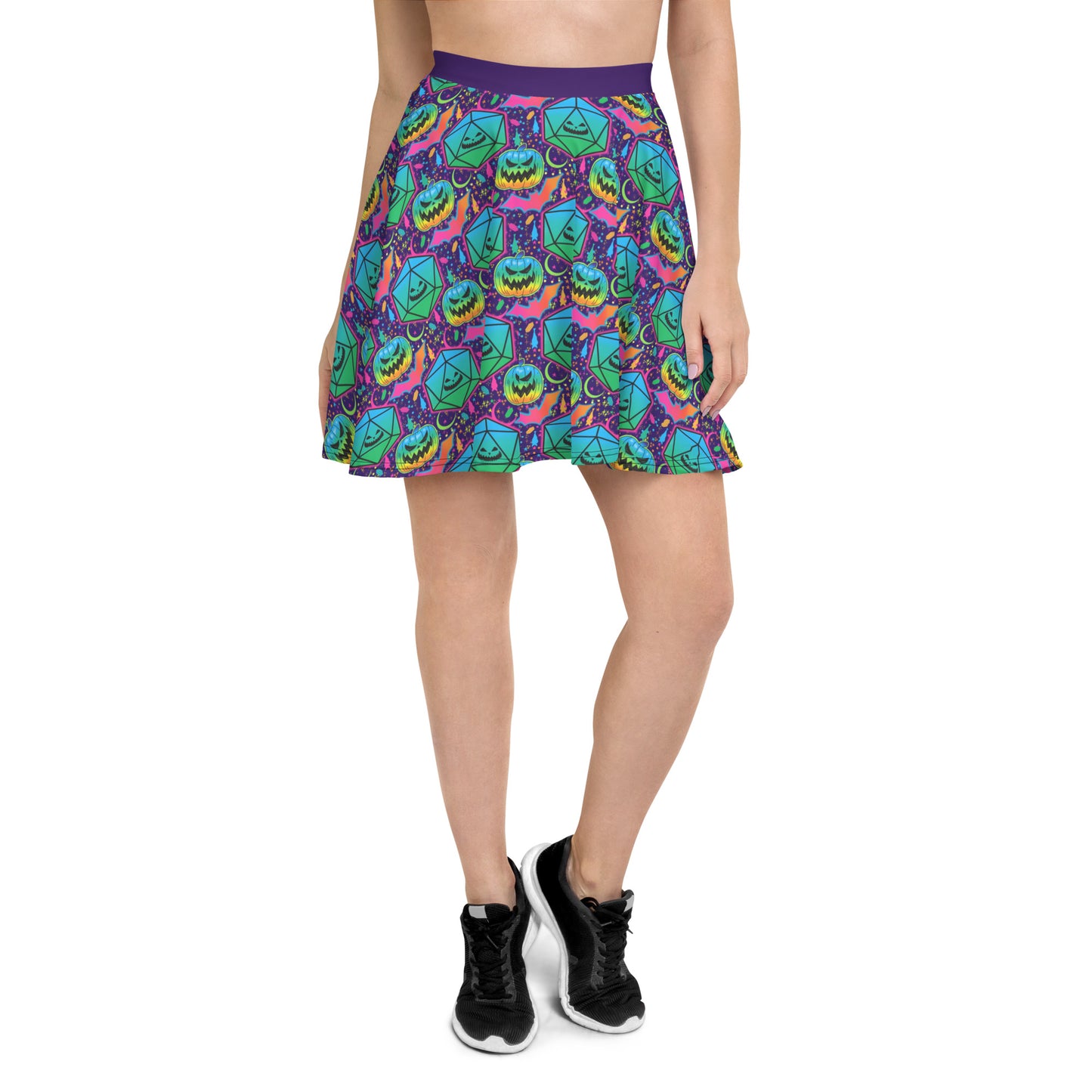 Pumpkins and Polyhedrals Skater Skirt