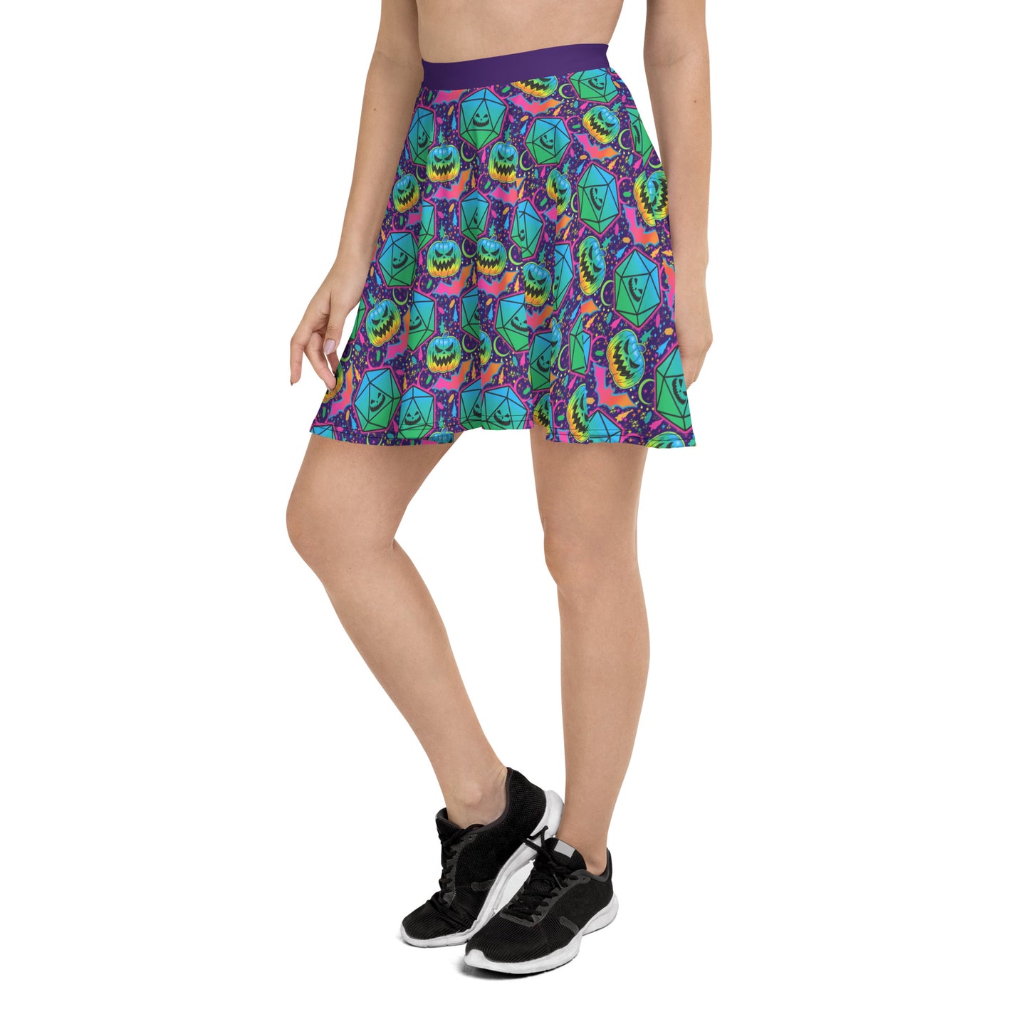 Pumpkins and Polyhedrals Skater Skirt