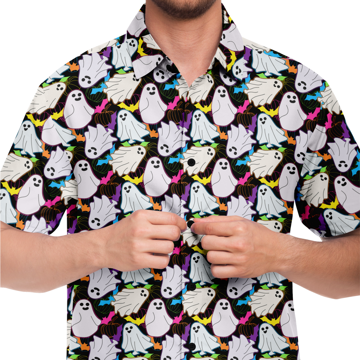 Silly Spectrals Short Sleeve Button Down Shirt