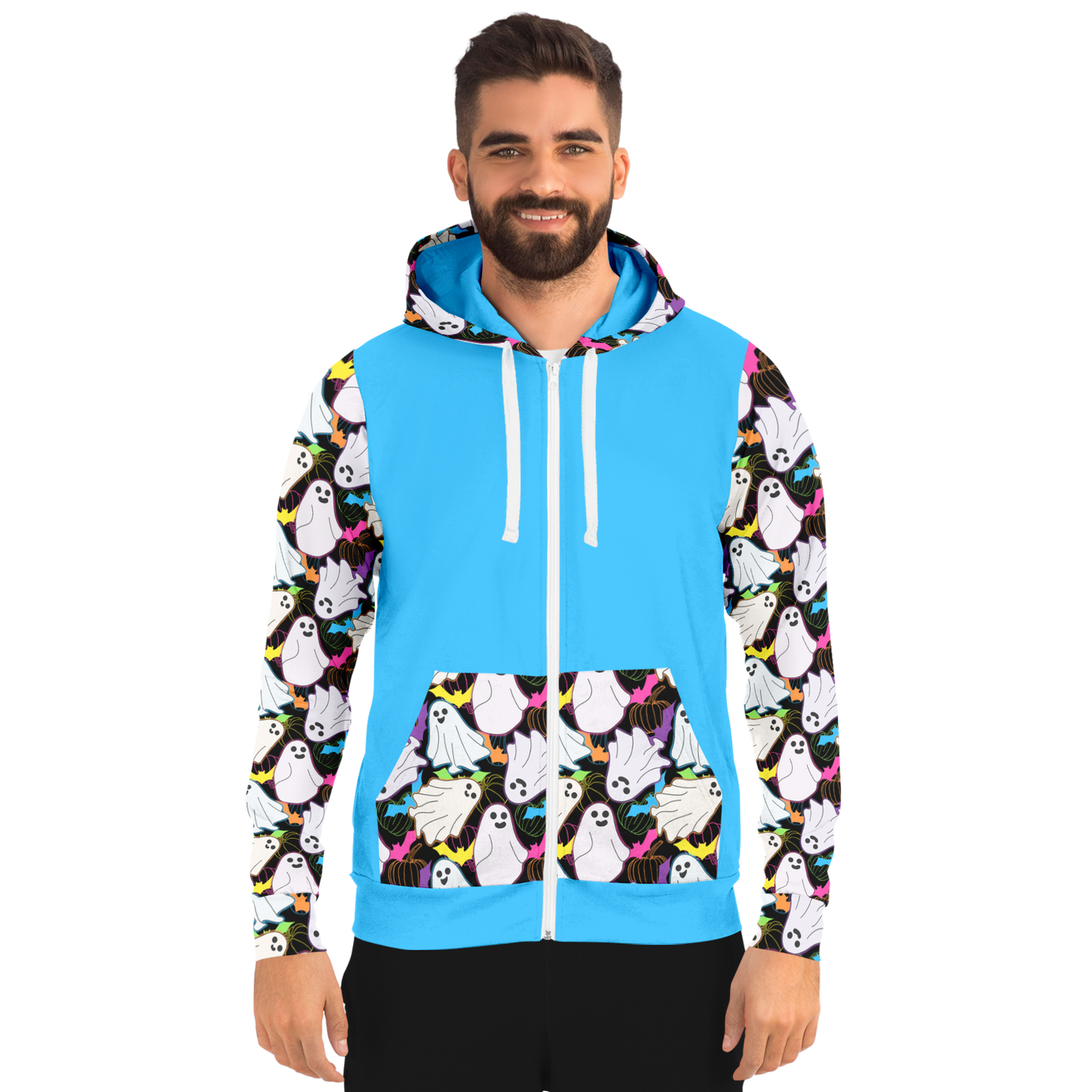 Silly Spectrals Accents Fashion Zip-Up Hoodie