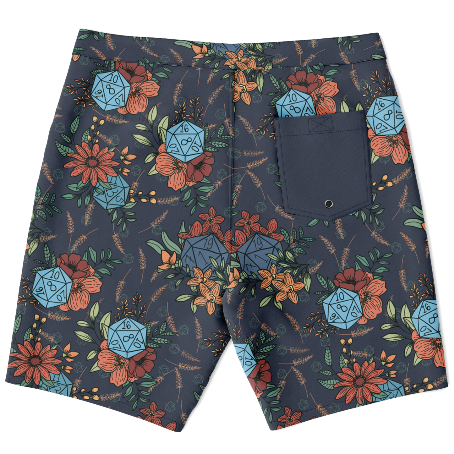Floral D20 Board Shorts