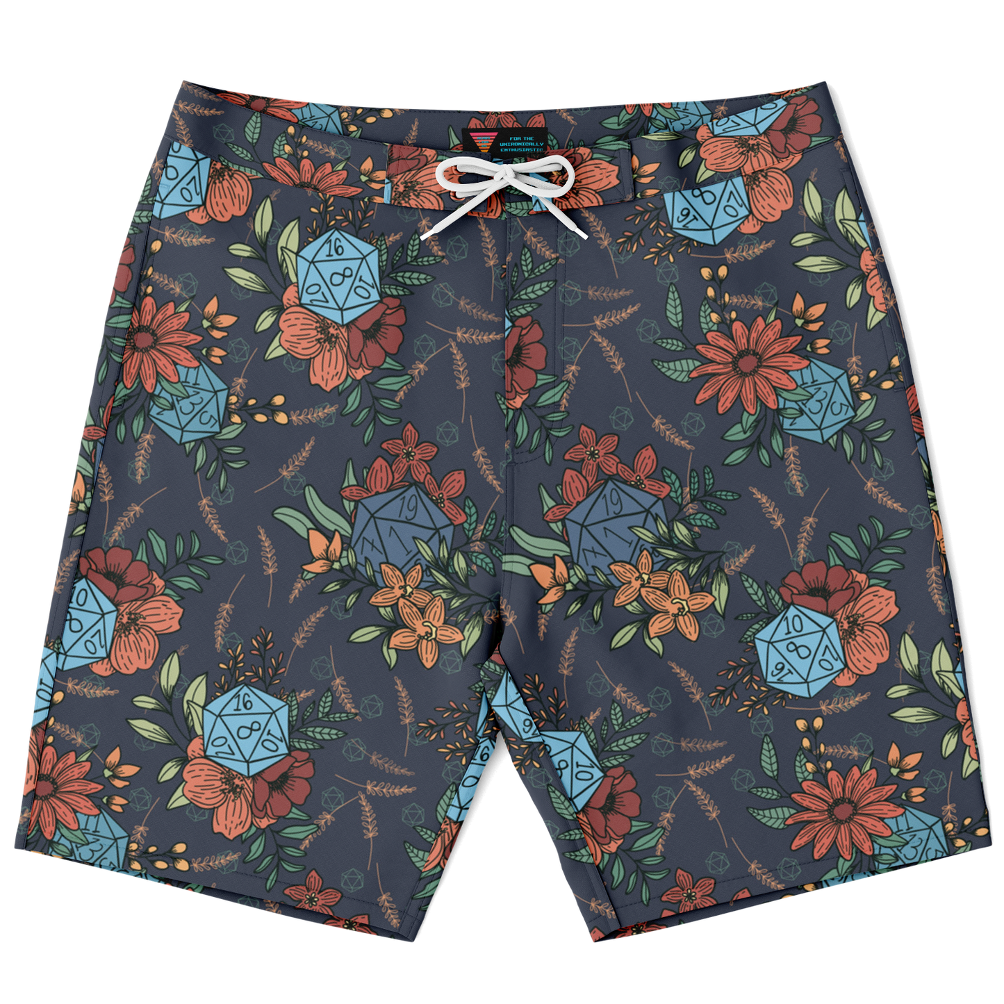 Floral D20 Board Shorts