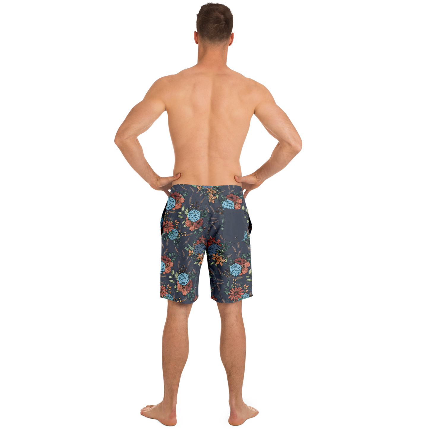 Floral D20 Board Shorts