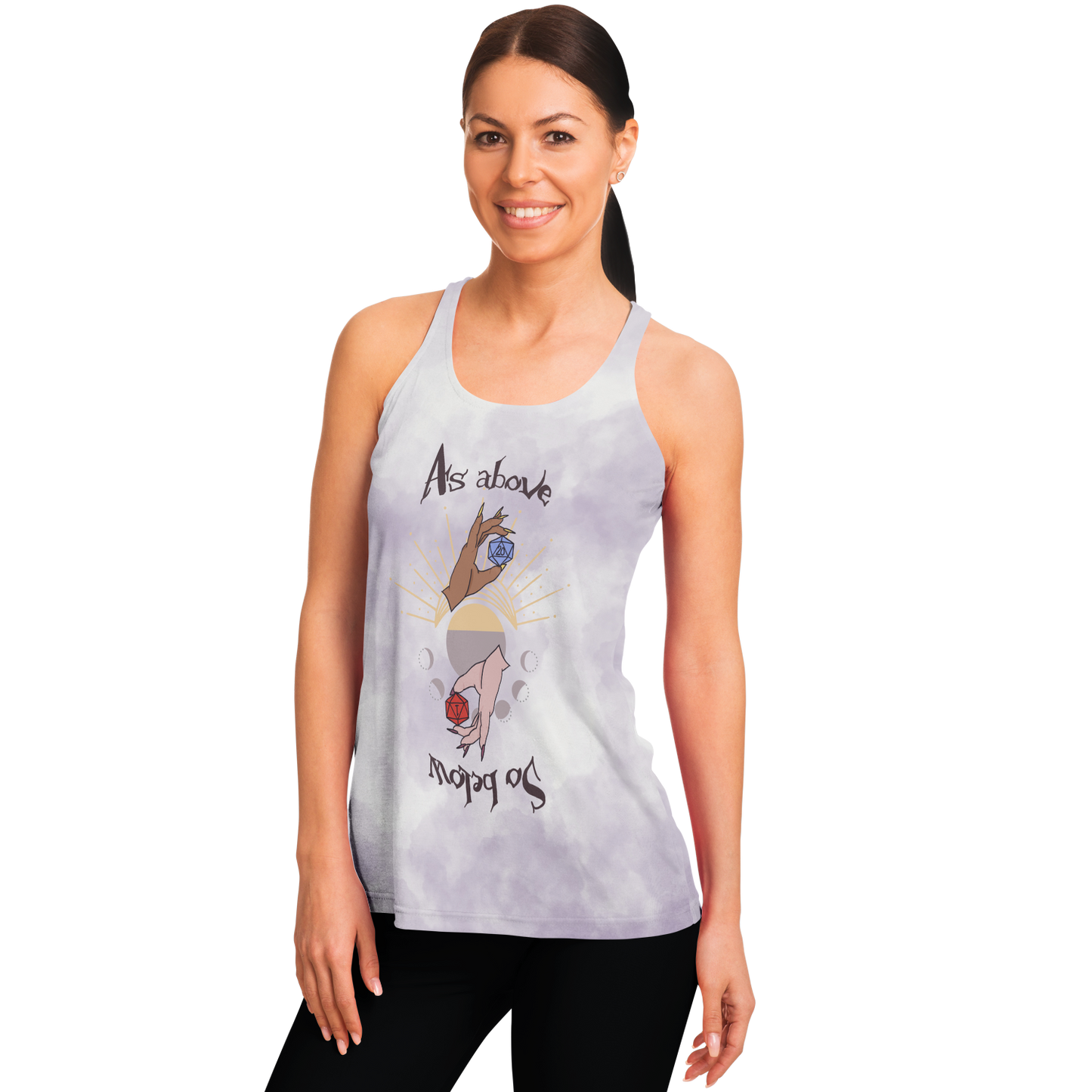 As Above, So Below Flowy Racerback Tank Top