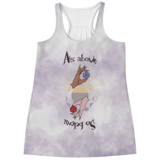 As Above, So Below Flowy Racerback Tank Top