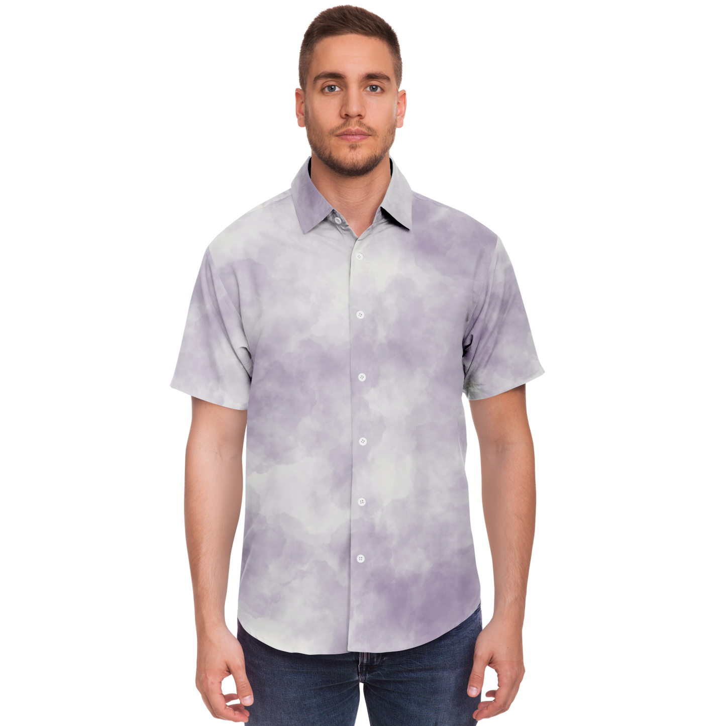 As Above, So Below Short Sleeve Button Down Shirt