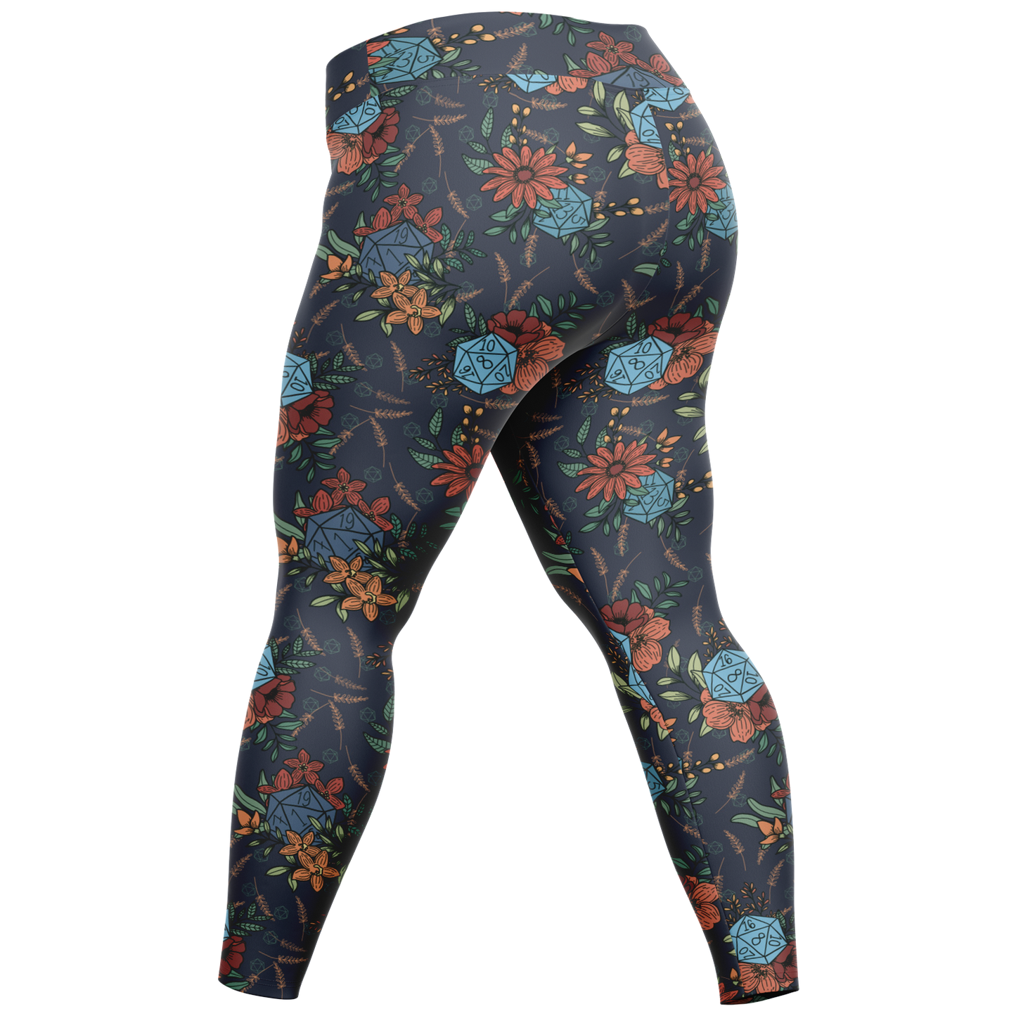 Floral D20 Plus Size Leggings