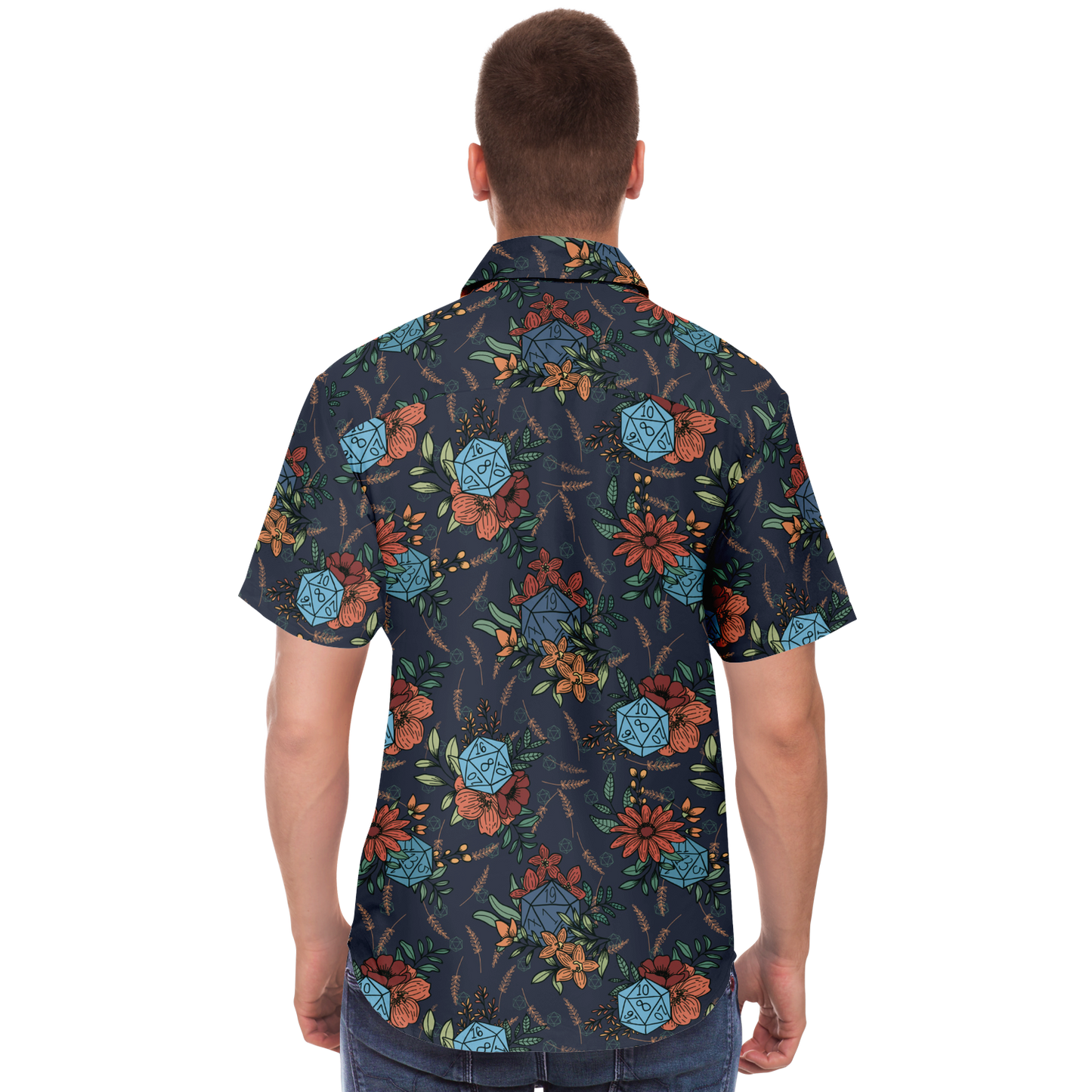 Floral D20 Button Down Shirt