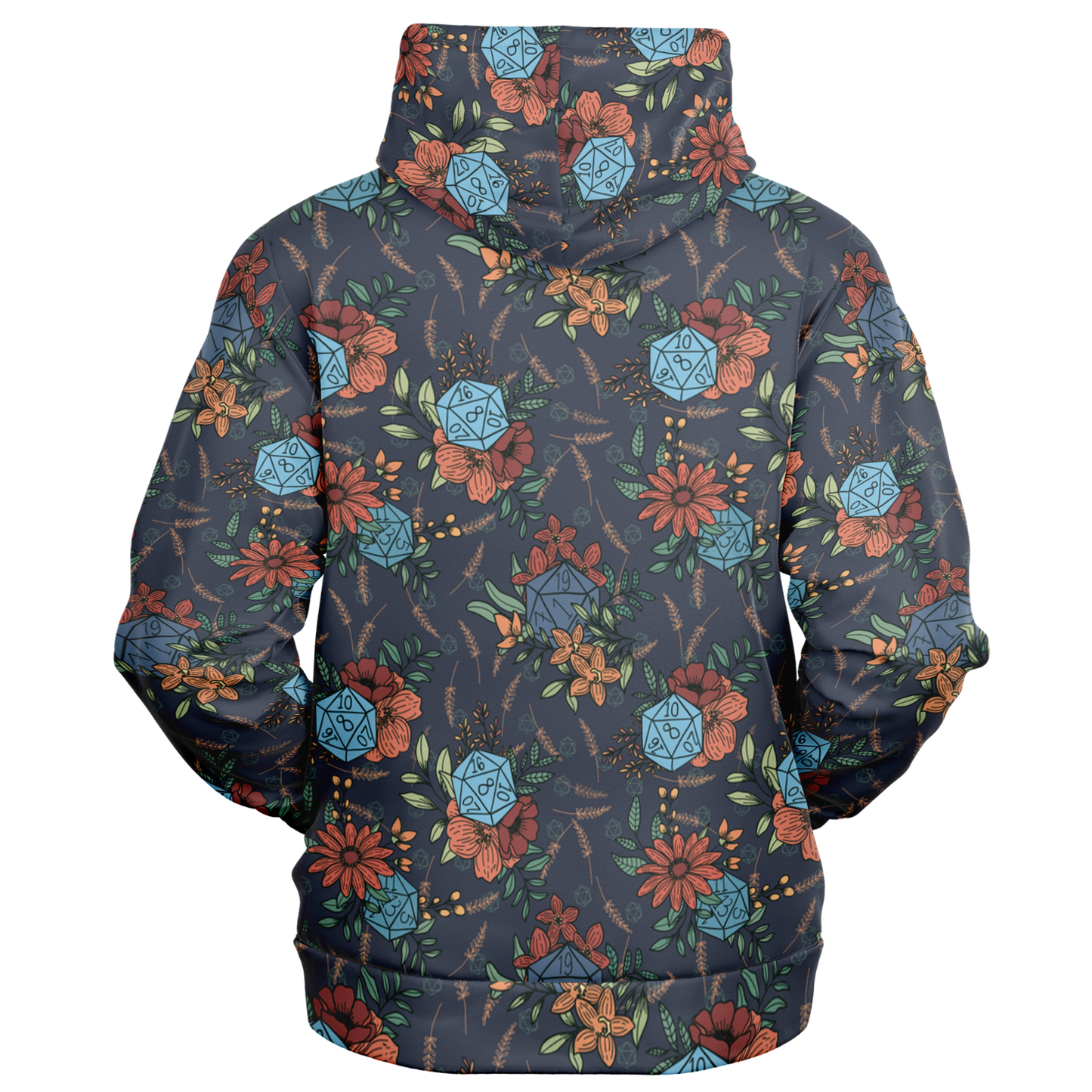 Floral D20 Zip Up Hoodie